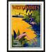 Global Gallery 'White Star Line/West Indies' Framed Vintage Advertisement Paper in Blue/Orange | 42 H x 30.742 W x 1.5 D in | Wayfair