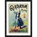 Global Gallery 'Gladiator Cycles' Framed Vintage Advertisement Paper in Blue/Green/Yellow | 28 H x 20.48 W x 1.5 D in | Wayfair DPF-294639-22-119