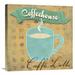 Global Gallery 'Caffé Latte' by Skip Teller Vintage Advertisement on Wrapped Canvas in Blue/Yellow | 24 H x 24 W x 1.5 D in | Wayfair