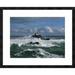 Global Gallery 'Phare de Tevennec, mer d'Iroise' by Jean Guichard Framed Graphic Art Metal in Blue/Green | 26 H x 32 W x 1.5 D in | Wayfair