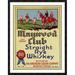 Global Gallery 'Maywood Club Straight Rye Whiskey' Framed Vintage Advertisement Paper | 42 H x 33 W x 1.5 D in | Wayfair DPF-376158-36-119