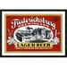 Global Gallery 'Fredericksburg Brewing Co.'s Lager Beer' Framed Vintage Advertisement Paper in Red/White | 30.12 H x 42 W x 1.5 D in | Wayfair