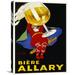 Global Gallery 'Biere Allary, 1928' by Jean D'Ylen Vintage Advertisement on Wrapped Canvas in Black/Red | 24 H x 18 W x 1.5 D in | Wayfair