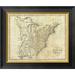 Global Gallery Map of the United States of America, 1796 by John Reid Framed Graphic Art on Canvas Paper | 17 H x 20 W x 1.5 D in | Wayfair