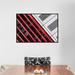 Global Gallery 'Red Diagonals.' by Greetje Van Son Framed Photographic Print Glass/Paper in Black/Gray/Red | 20.4 H x 30 W x 1.5 D in | Wayfair