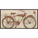 Global Gallery 'Vintage Bike' by Skip Teller Framed Vintage Advertisement on Canvas in Brown/Gray | 12 H x 24 W x 1.5 D in | Wayfair