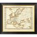 Global Gallery Karte Von Europa, 1837 by Heinrich Berghaus Framed Graphic Art on Canvas Paper | 22 H x 26 W x 1.5 D in | Wayfair GCF-294942-22-131