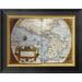 Global Gallery Map of America From Theatrum Orbis Terrarum by Abraham Ortelius Framed Graphic Art on Canvas Paper in Blue/Brown | Wayfair