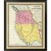 Global Gallery 'Oregon ' Upper California, 1847' by Samuel Augustus Mitchell Framed Graphic Art on Canvas Paper in Pink/Yellow | Wayfair