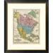 Global Gallery Map of North America, 1839 by Samuel Augustus Mitchell Framed Graphic Art Metal in Blue/Pink | 32 H x 27 W x 1.5 D in | Wayfair