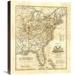 Global Gallery Map of The United States, 1845 by John Warner Barber Graphic Art on Wrapped Canvas Canvas | 22 H x 18 W x 1.5 D in | Wayfair