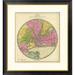 Global Gallery Map of The Country Twenty Five Miles Round The City of New York, 1840 by Jeremiah Greenleaf Framed Graphic Art in Green/Pink | Wayfair