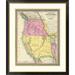 Global Gallery 'Oregon, Upper California ' New Mexico, 1849' by Samuel Augustus Mitchell Framed Graphic Art in Pink/Yellow | Wayfair