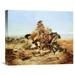 Global Gallery 'Riding Line' by Charles M. Russell Painting Print on Wrapped Canvas Canvas | 20 H x 24 W x 1.5 D in | Wayfair GCS-133275-2024-142