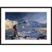 Global Gallery 'Mt Sefton, Climber at Dawn Above Mueller Hut & Cloud-Filled Mueller Glacier, Mt Cook National Park | 26 H x 36 W x 1.5 D in | Wayfair