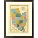 Global Gallery 'New York - Saratoga County, 1829' by David H. Burr Framed Graphic Art Paper in Blue/Yellow | 26 H x 22 W x 1.5 D in | Wayfair