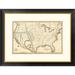 Global Gallery Map of the United States & Texas, Mexico & Guatemala, 1839 by Samuel Augustus Mitchell Framed Graphic Art | Wayfair