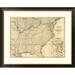 Global Gallery Map of The Seat of Civil War in America, 1862 Framed Graphic Art Metal | 32 H x 40 W x 1.5 D in | Wayfair DPF-295052-30-296