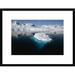 Global Gallery 'Iceberg & Mountains, Paradise Bay, Antarctica' Framed Photographic Print Paper in Blue/Gray | 18 H x 24 W x 1.5 D in | Wayfair