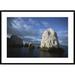 Global Gallery ' Outcrop, Cabo San Lucas, Baja California, Mexico' Framed Photographic Print Paper in Blue/Brown | 30 H x 42 W x 1.5 D in | Wayfair