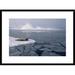 Global Gallery 'Bearded Seal on Ice Floe, Norway' Framed Photographic Print Paper in Blue | 22 H x 30 W x 1.5 D in | Wayfair DPF-397836-1624-266