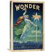 Global Gallery Wonder, Cycles Et Pieces Detachees Vintage Advertisement on Wrapped Canvas in Blue/Red | 30 H x 20 W x 1.5 D in | Wayfair