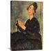 Global Gallery 'Dedie' by Amedeo Modigliani Painting Print on Wrapped Canvas in Black/Brown | 30 H x 19.2 W x 1.5 D in | Wayfair GCS-373631-30-142