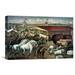 Global Gallery 'Sights at the Fair Ground' by Currier & Ives Painting Print on Wrapped Canvas in Brown/Gray/Red | 19.83 H x 30 W x 1.5 D in | Wayfair