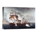 Global Gallery 'Battle of "Constitution" & "Guerriere" During the War of 1812' by Thomas Birch Painting Print on Wrapped Canvas in White | Wayfair