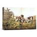 Global Gallery 'American Field Sports. "On a Point."' by Currier & Ives Painting Print on Wrapped Canvas in Green | 11.3 H x 16 W x 1.5 D in | Wayfair