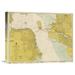 Global Gallery Nautical Chart - San Francisco Bay CA. 1975 - Sepia Tinted Graphic Art on Wrapped Canvas in Yellow | 23.4 H x 30 W x 1.5 D in | Wayfair