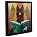 Trinx Poynor 'Wise Bet' Framed Graphic Art Print on Canvas in Brown/Green/Yellow | 24 H x 24 W x 2 D in | Wayfair VRKG2066 38248190