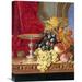 Global Gallery 'Grapes & a Peach' by Edward Ladell Painting Print on Wrapped Canvas in Brown/Red/Yellow | 30 H x 22.75 W x 1.5 D in | Wayfair