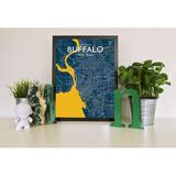 Wrought Studio™ Buffalo City Map - Graphic Art Print on Paper in Blue | 24 H x 18 W x 0.05 D in | Wayfair VRKG7469 43629828