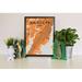 Wrought Studio™ 'Jersey City City Map' Graphic Art Print Poster in Orange Paper in White | 36 H x 24 W x 0.05 D in | Wayfair VRKG7500 43630140