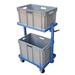 Vestil 200 lbs 1 Shelf 2 Basket Multi-Tier Utility Cart Metal in Black | 45.75 H x 19.25 W x 30.19 D in | Wayfair TSCT-2B