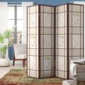 World Menagerie Reyansh 68" W x 70" H 4 Panel Folding Room Divider Wood in Gray | 70 H x 68 W x 1 D in | Wayfair WDMG1343 26993072