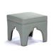 Zentique Marnix Accent Stool Linen/Wood/Upholstered in Green | 17.5 H x 19.5 W x 19.5 D in | Wayfair ZEN05 I