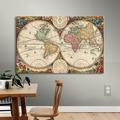 World Menagerie 1730 Map of the World by Daniel Stoopendaal - Graphic Art Print on Canvas in White | 24 H x 36 W x 2 D in | Wayfair
