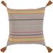 World Menagerie Lynbrook & Tassel Gray Cotton Throw Pillow Polyester/Polyfill | 22 H x 22 W x 5 D in | Wayfair WLDM7827 40080640