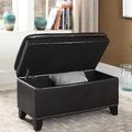 World Menagerie Edmundo Storage Bench Upholstered/Microfiber/Microsuede in Brown | 16.75 H x 37 W x 15.5 D in | Wayfair WLDM8321 40207258