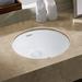 Whitehaus Collection Isabella Plus White Vitreous China Oval Undermount Bathroom Sink w/ Overflow | 8.25 H x 19.5 W x 16 D in | Wayfair WHU71003