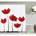 Winston Porter Codespoti Vivid Rose Flower Petal Shower Curtain + Hooks Polyester | 84 H x 69 W in | Wayfair WNPR2864 39391976