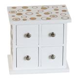 Winston Porter 4 Drawer Jewelry Box Wood in Brown/White | 6.5 H x 6 W x 4 D in | Wayfair WNSP2553 45194143