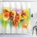 Winston Porter Gaither Vibrant Autumn Bouquet Withtypes of Blooms Daffodil Fragrant Image Single Shower Curtain Polyester | 70 H x 69 W in | Wayfair