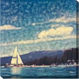 Water Fun All-Weather Canvas, Stainless Steel West of the Wind Outdoor Canvas Art | 24 H x 24 W x 1.5 D in | Wayfair 80262-24