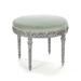 Zentique Galdy Vanity Stool Wood/Upholstered/Velvet in Brown/Gray | 22 H x 28 W x 28 D in | Wayfair LI-SH12-18-90