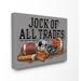 Harriet Bee Bachit 'Jock Of All Trades Sports Balls' Graphic Art Print on Wrapped Canvas Canvas, Wood in Brown | 30 H x 24 W x 0.5 D in | Wayfair