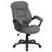 Flash Furniture Trudy High Back Executive Swivel Ergonomic Office Chair w/ Arms, Nylon in Gray | 41.5 H x 27.5 W x 27.5 D in | Wayfair GO-725-GY-GG