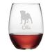 Susquehanna Glass Personalized Pug 21 oz. Stemless Wine Glass Glass | 4.63 H x 3.75 W in | Wayfair WAY-9542-PUG-4